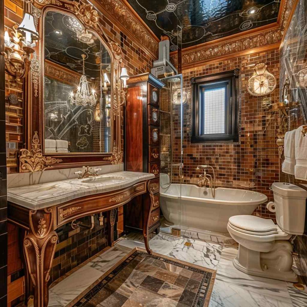 bathrooms steampunk rococo