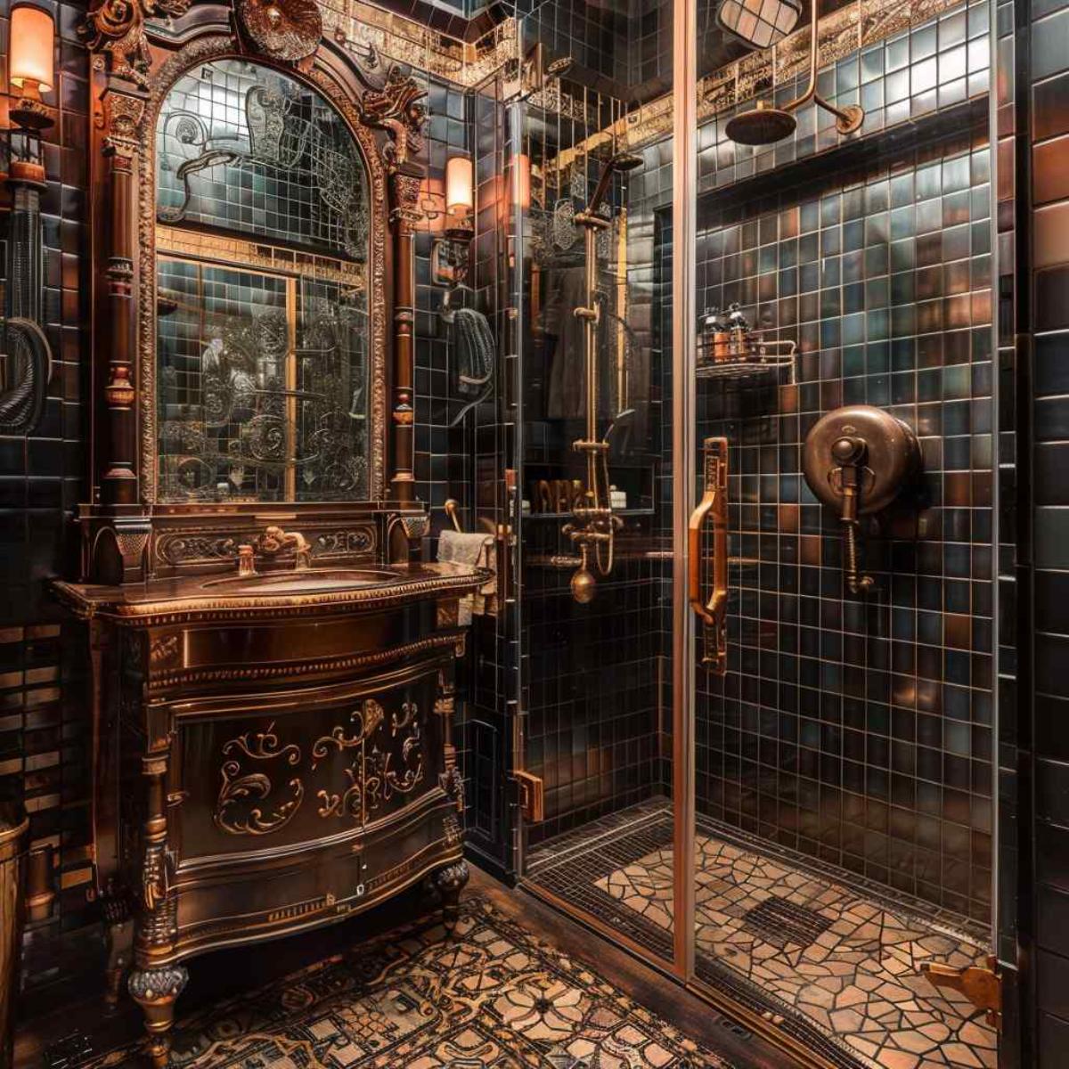 bathrooms steampunk rococo