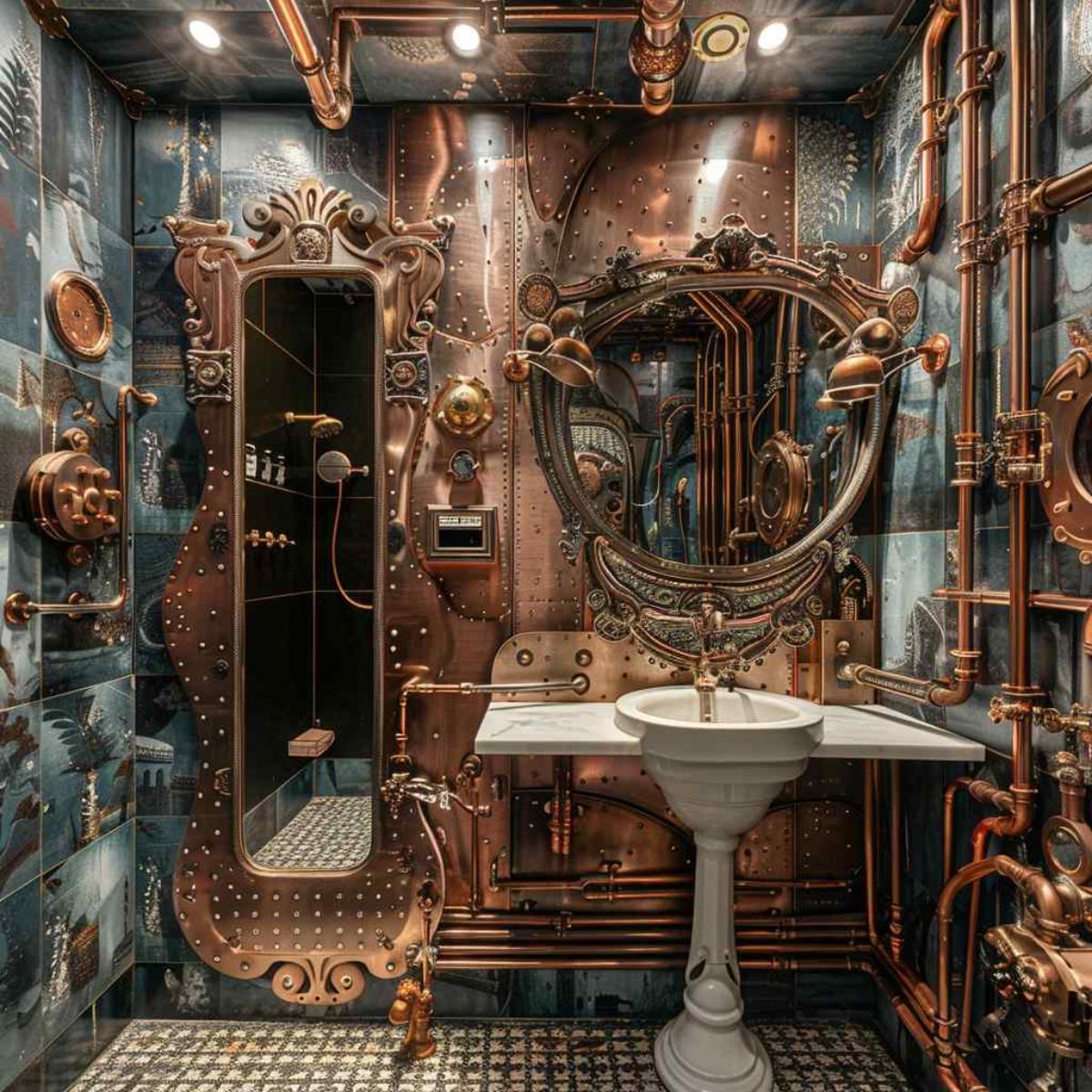 bathrooms steampunk rococo