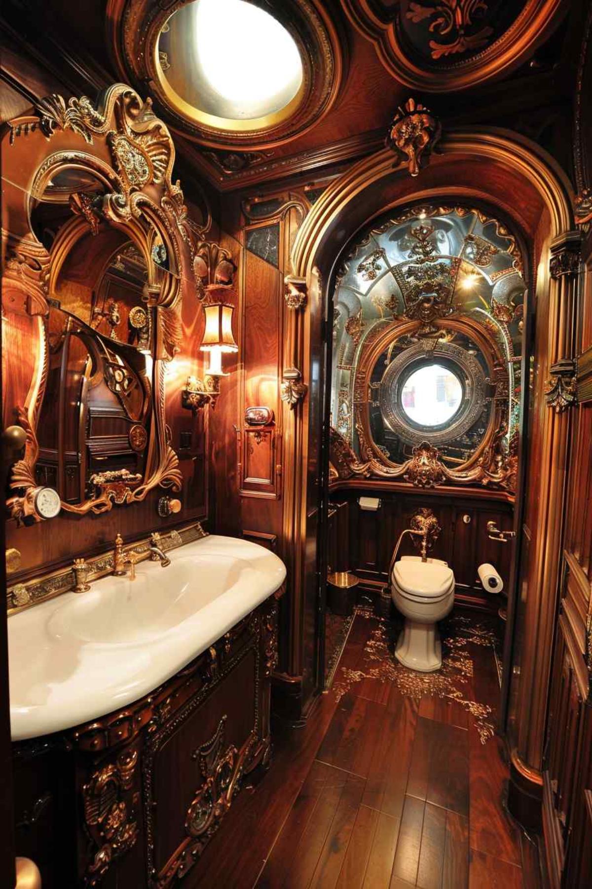 bathrooms steampunk rococo