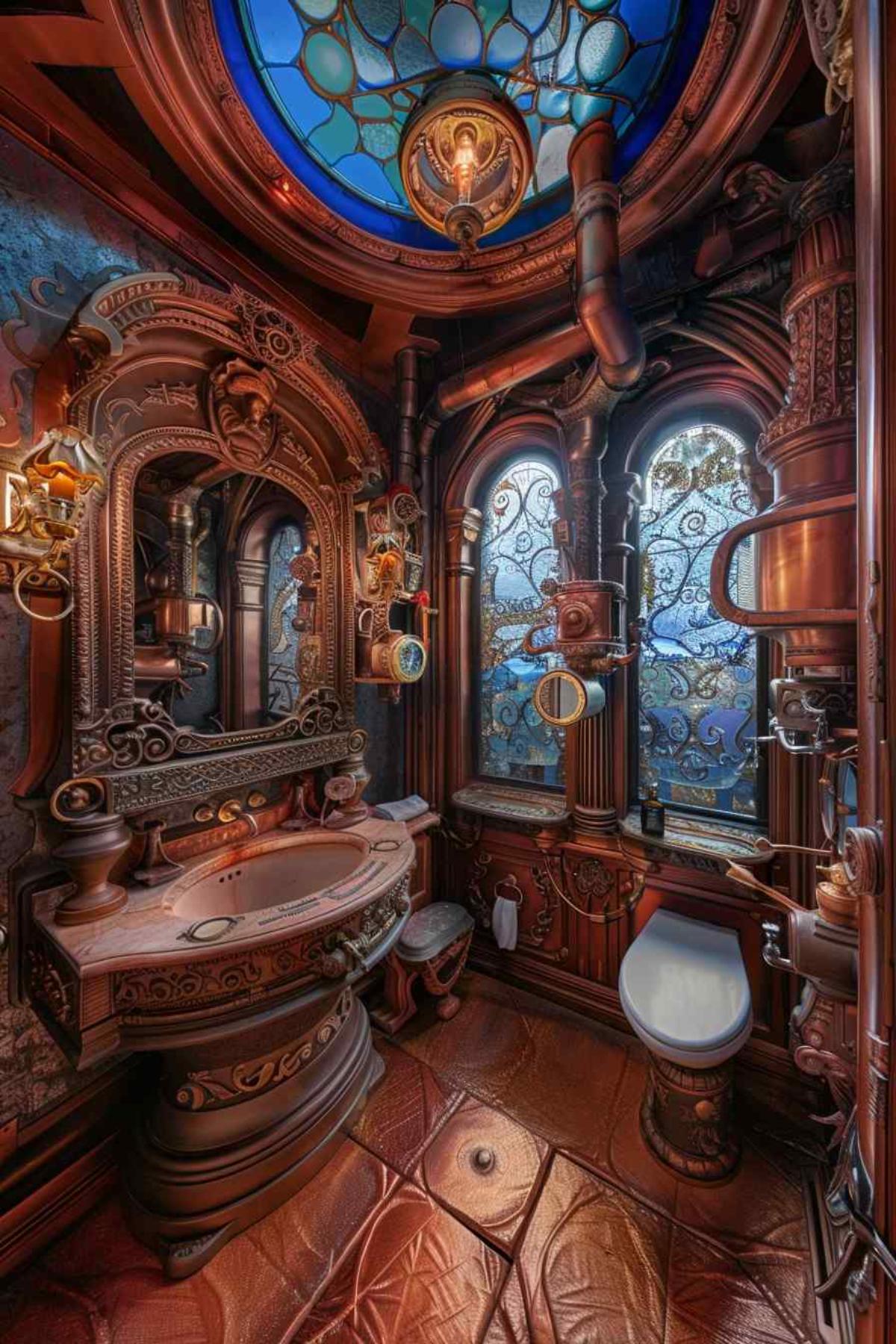 bathrooms steampunk rococo