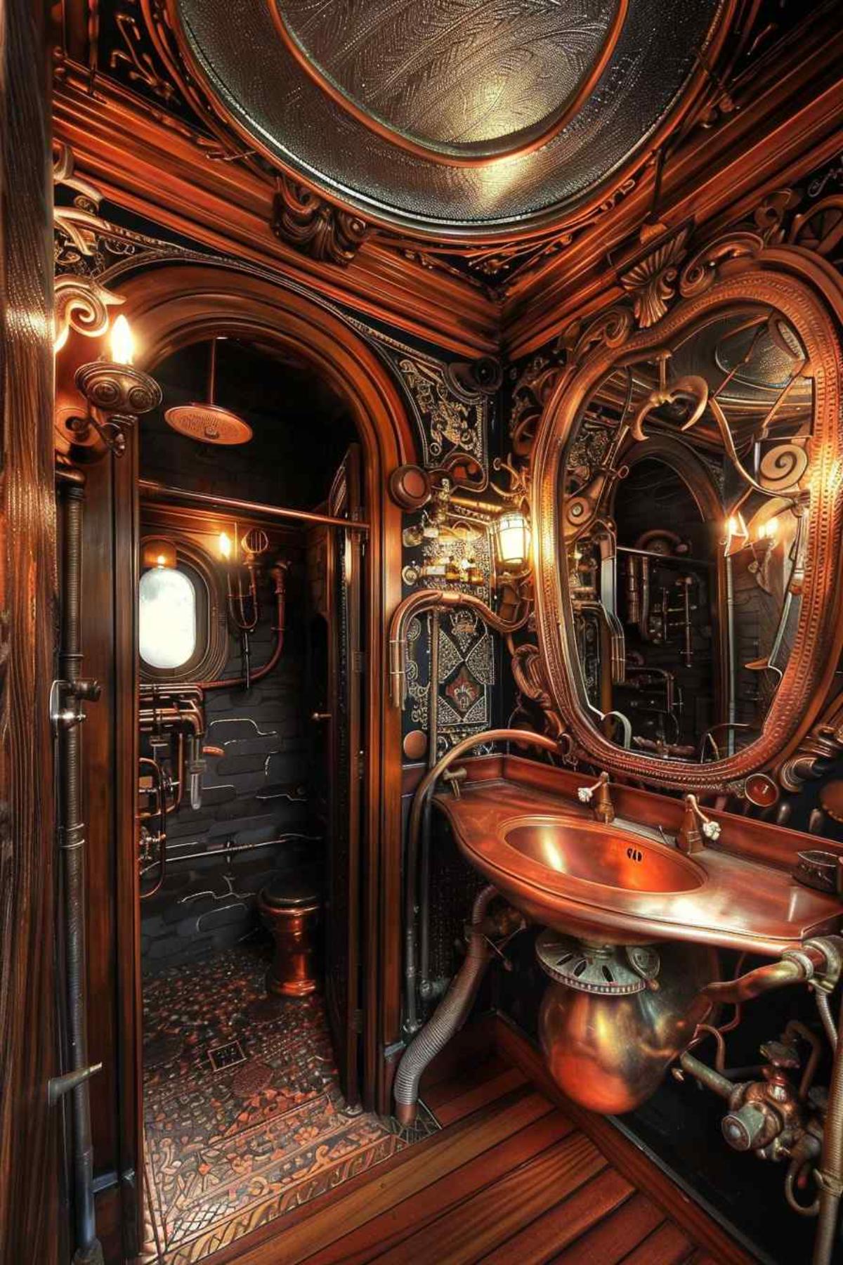 bathrooms steampunk rococo