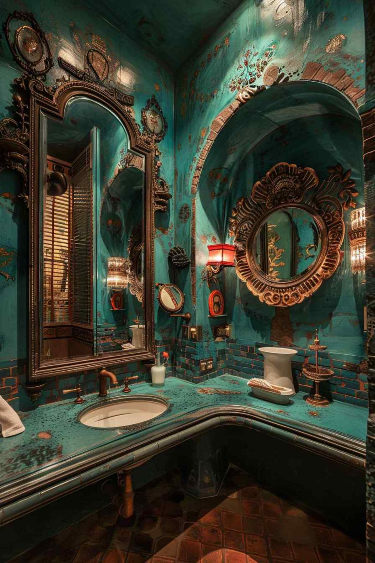 bathrooms steampunk rococo