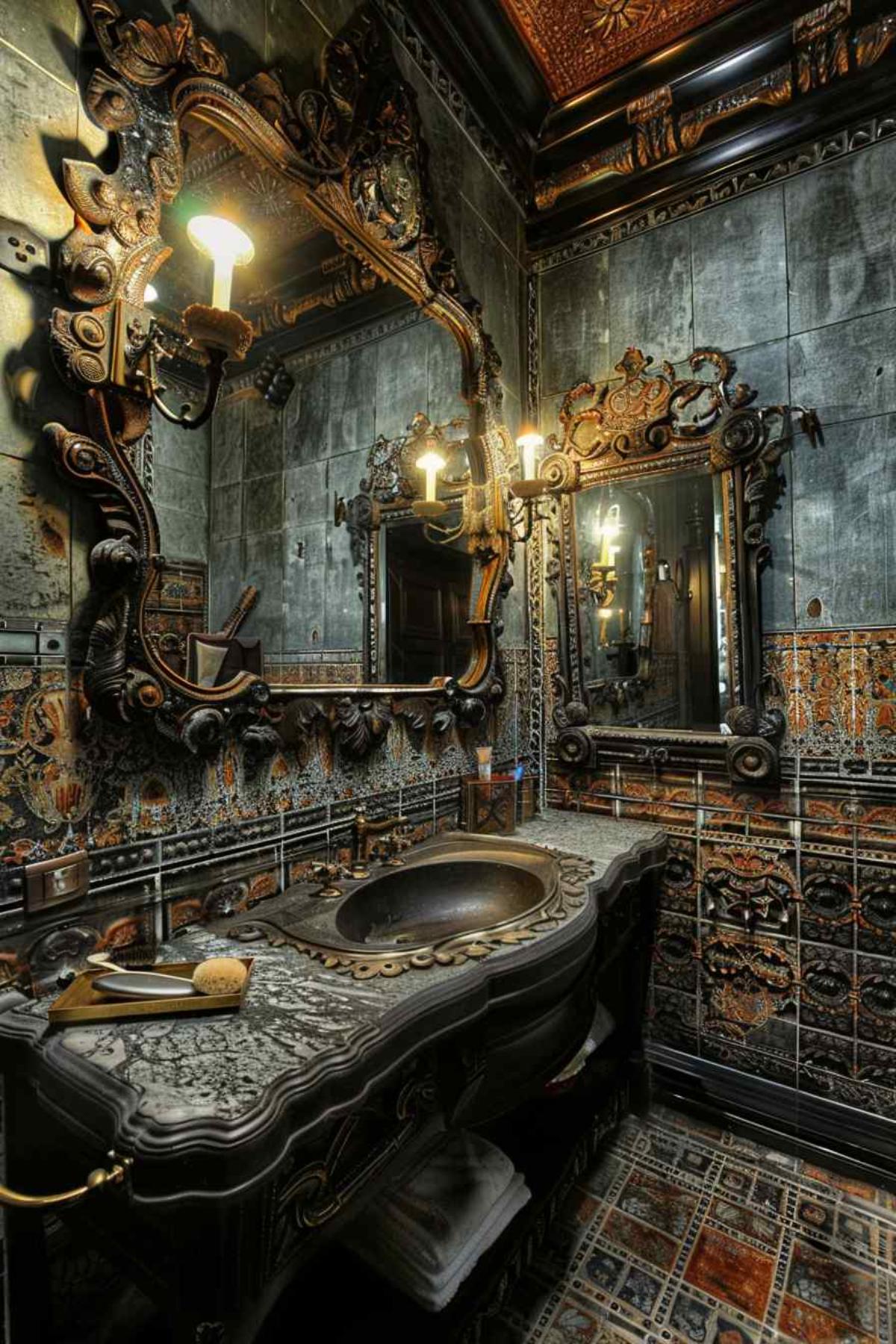 bathrooms steampunk rococo