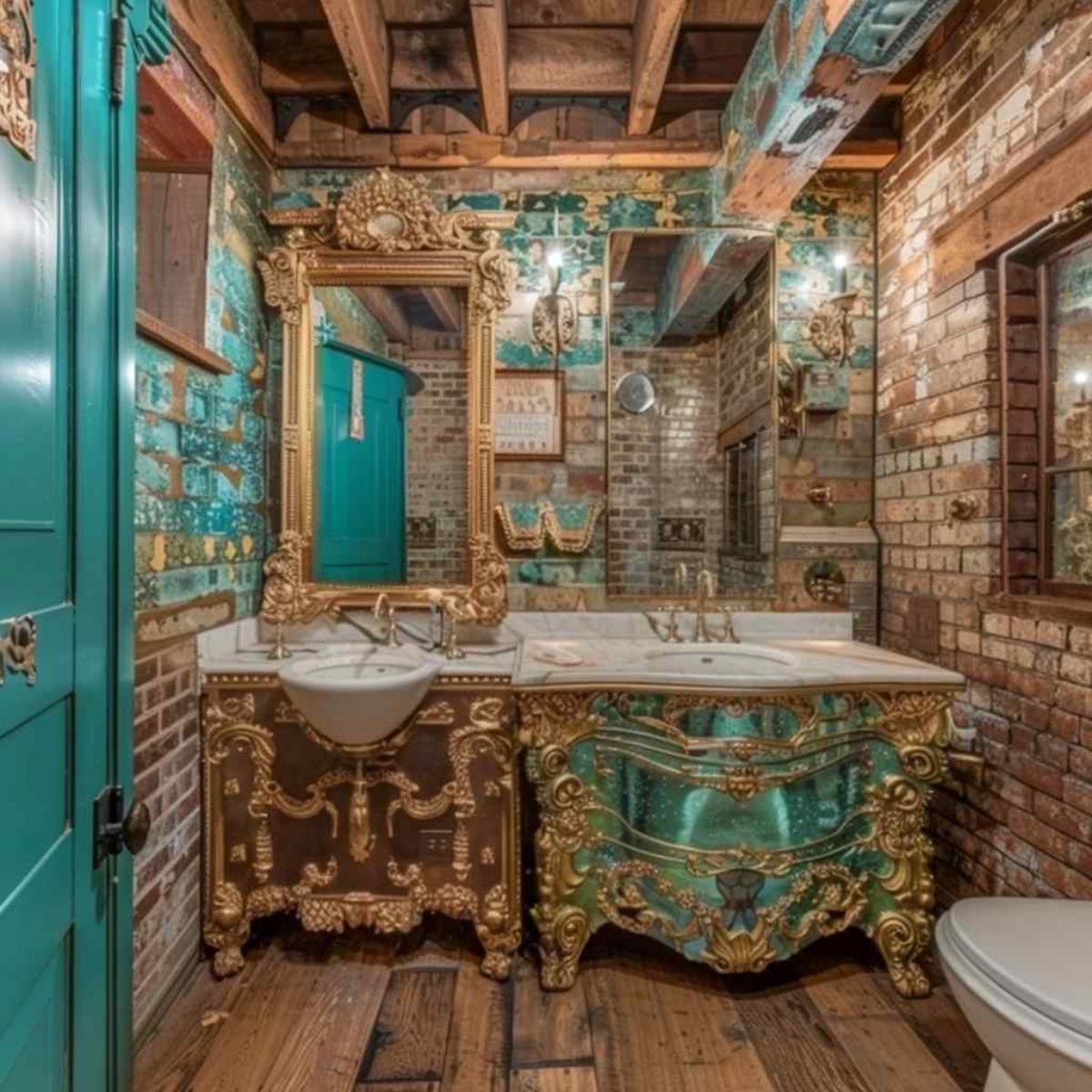 bathrooms steampunk rococo