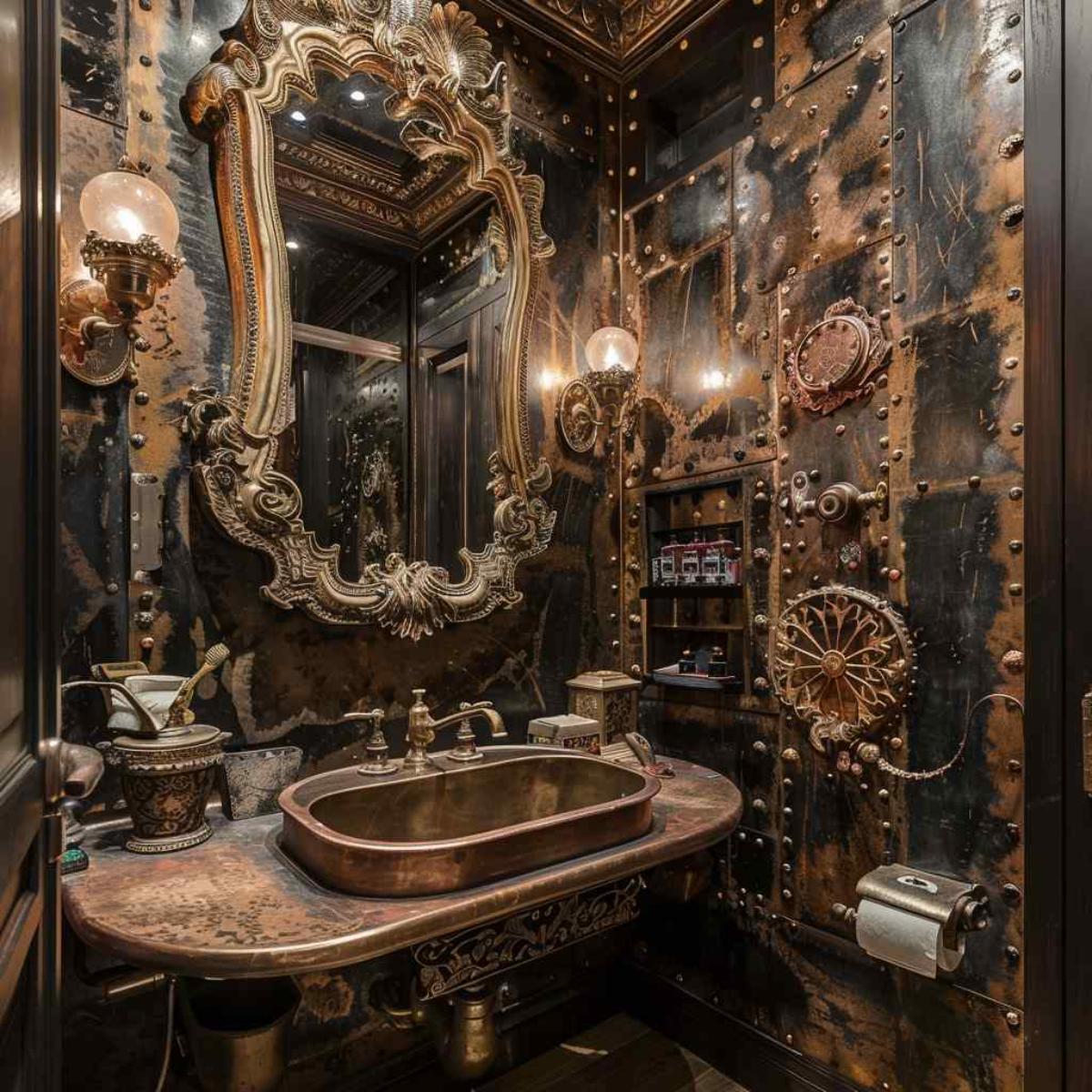 bathrooms steampunk rococo