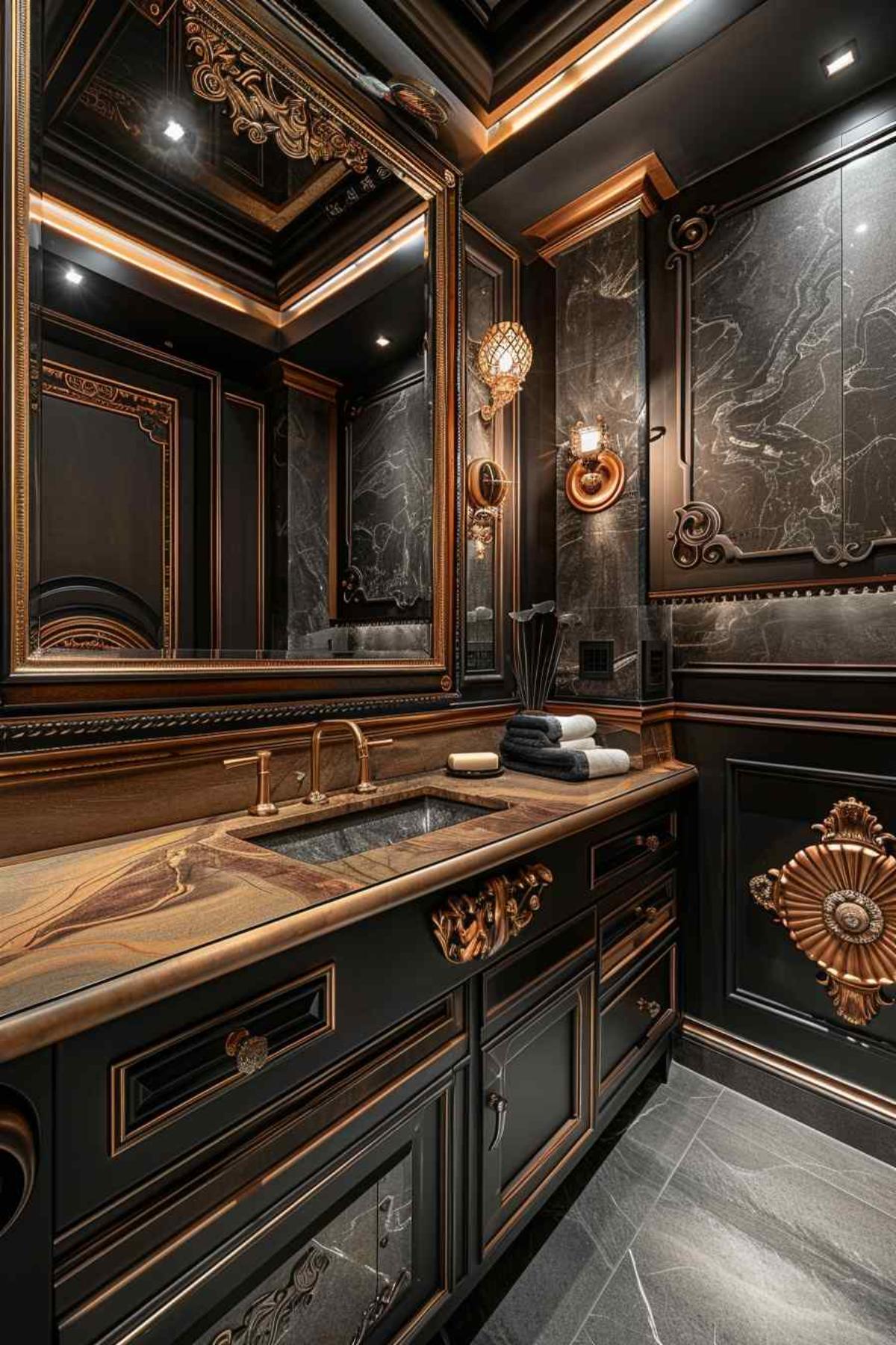 bathrooms steampunk rococo