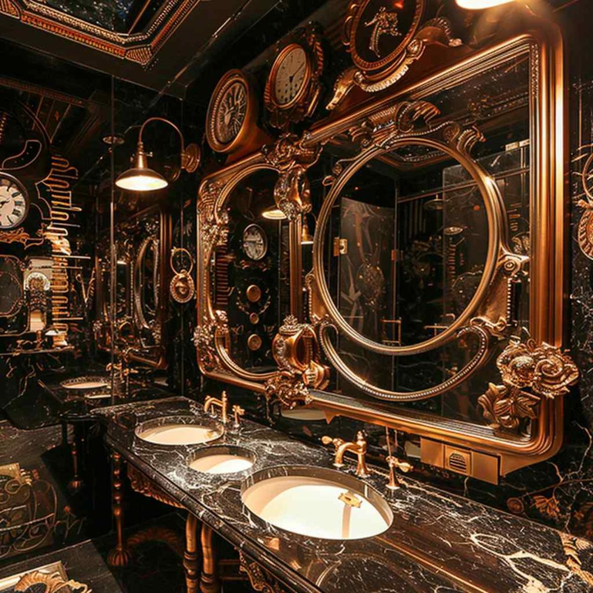 bathrooms steampunk rococo