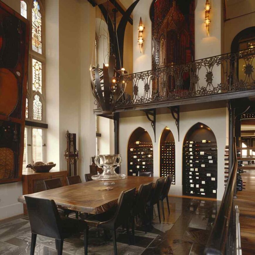 39 Modern Dining Rooms Embrace Dramatic Gothic Design (Concept ...