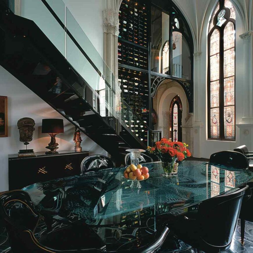 39 Modern Dining Rooms Embrace Dramatic Gothic Design (Concept ...