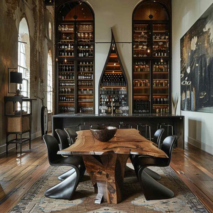 39 Modern Dining Rooms Embrace Dramatic Gothic Design (Concept ...