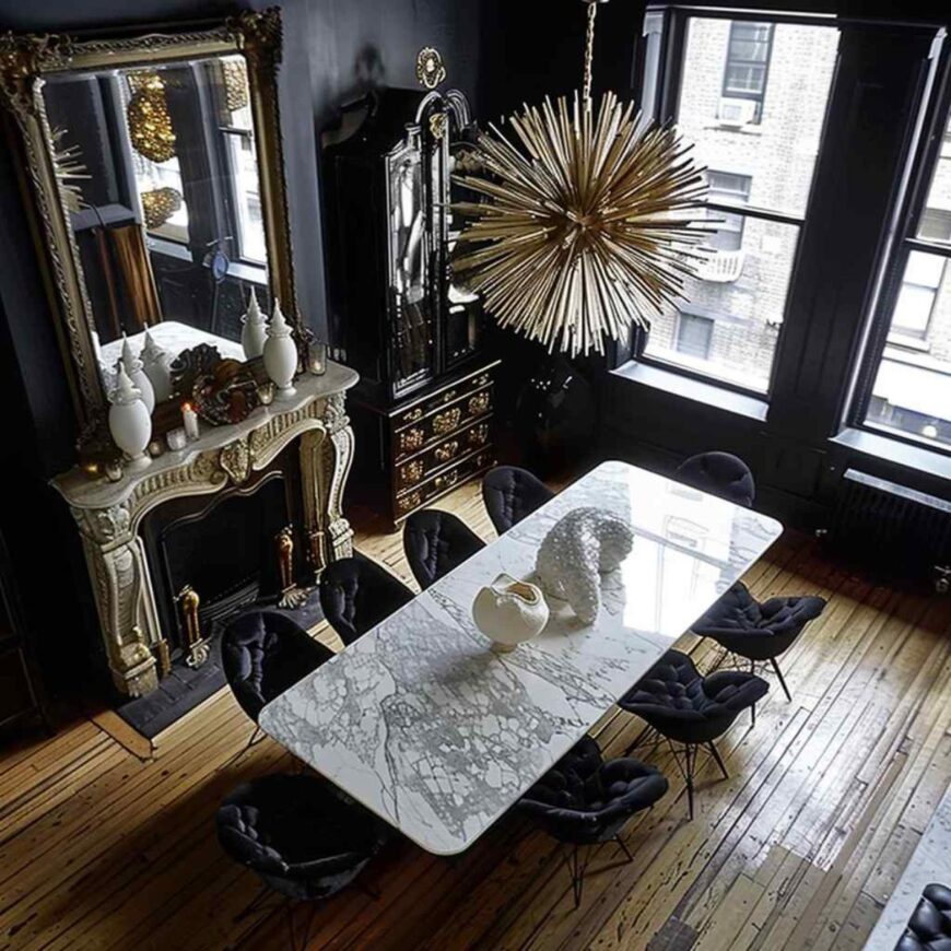 51 Dining Room Design Ideas that Embrace Bold Contrasts (Concept ...