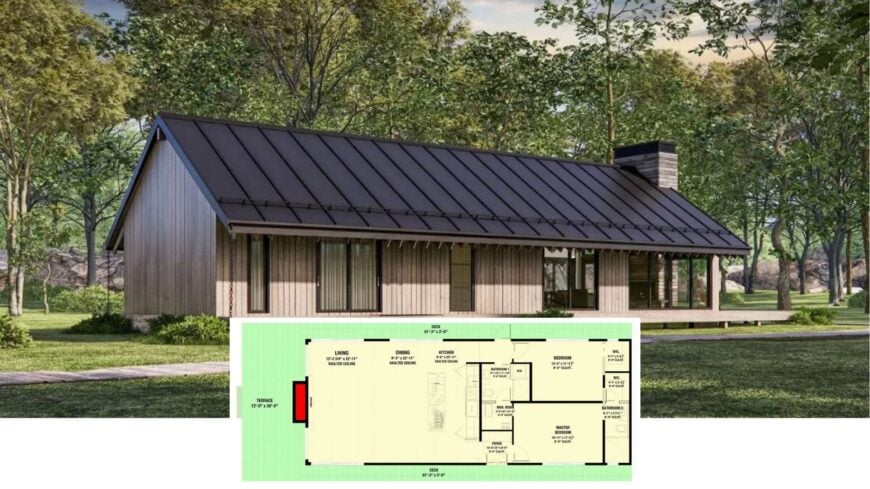 Step Inside This Smooth Contemporary Cabin, Seamlessly Blending with Nature