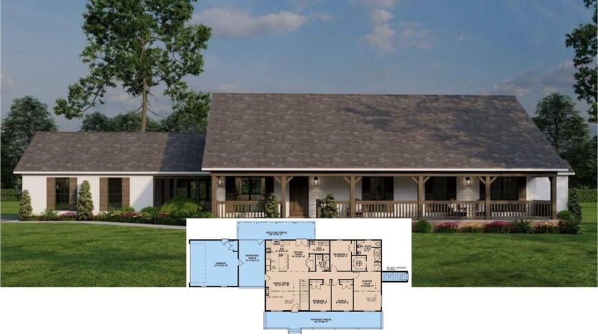 Tour This Classic Ranch Home With a Wraparound Porch and Endless Possibilities