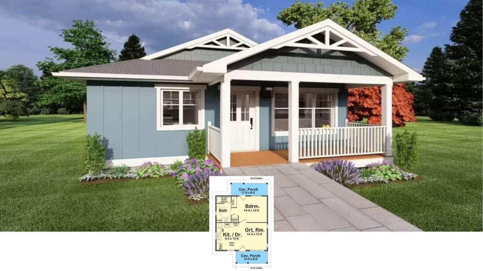 Image showcasing 101 Cozy Small House Plans & Floor Plans