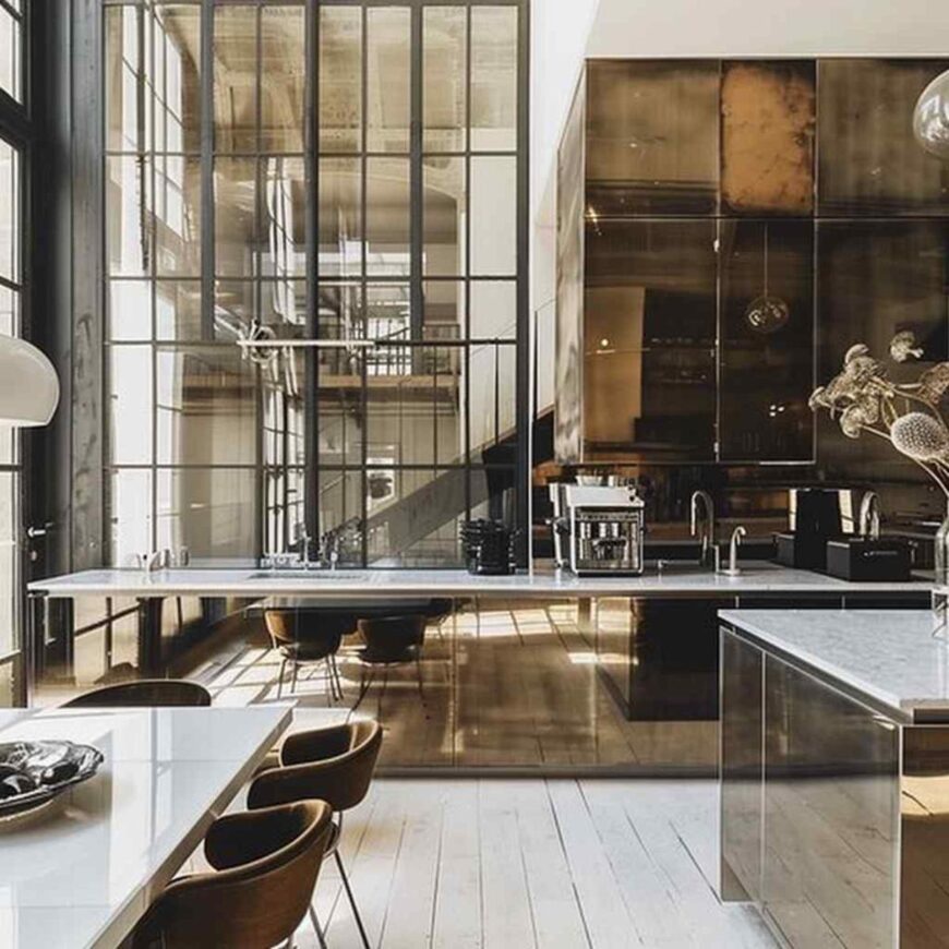 60 Industrial-Glam Kitchens Blend Bold and Beautiful Design Styles ...