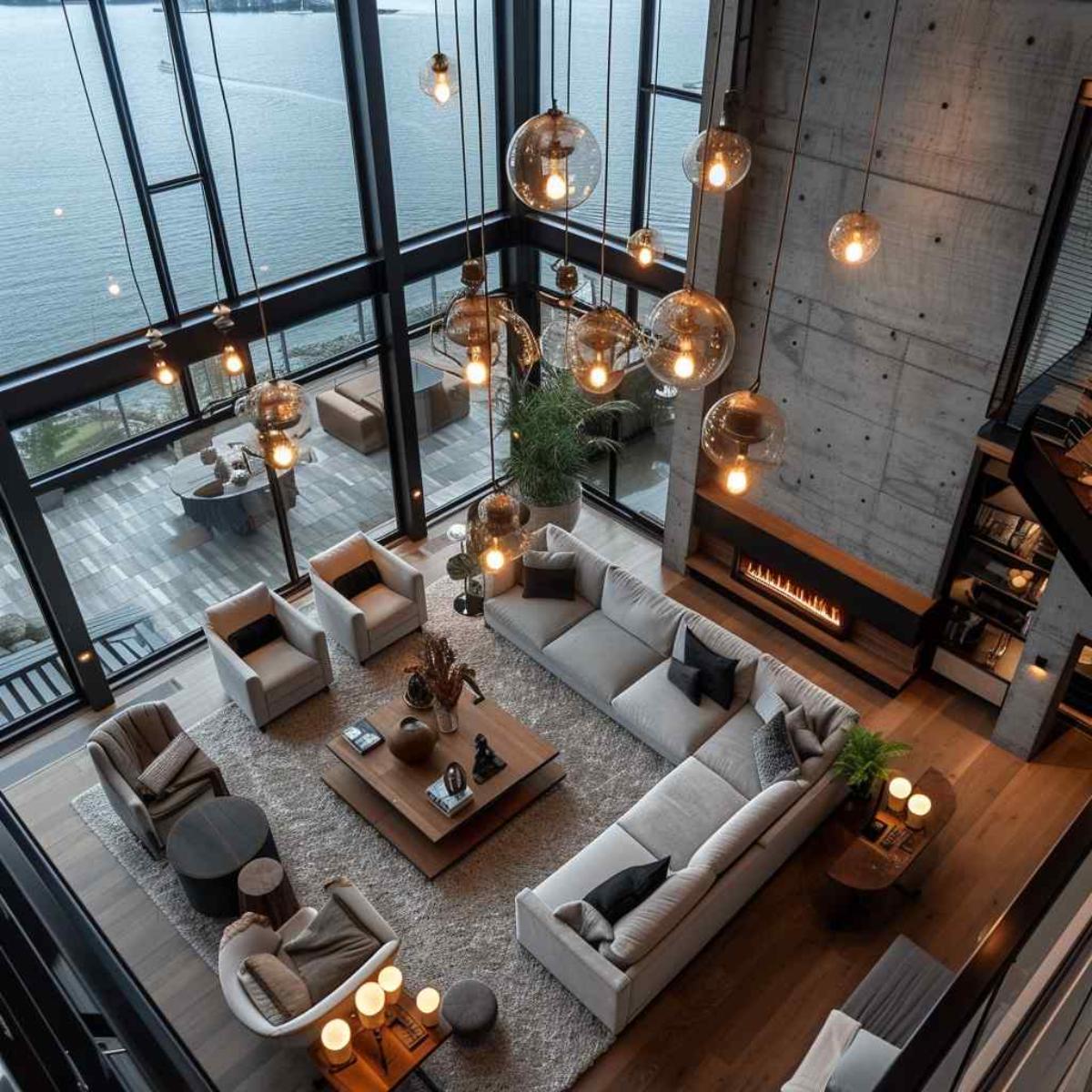 living room industrial