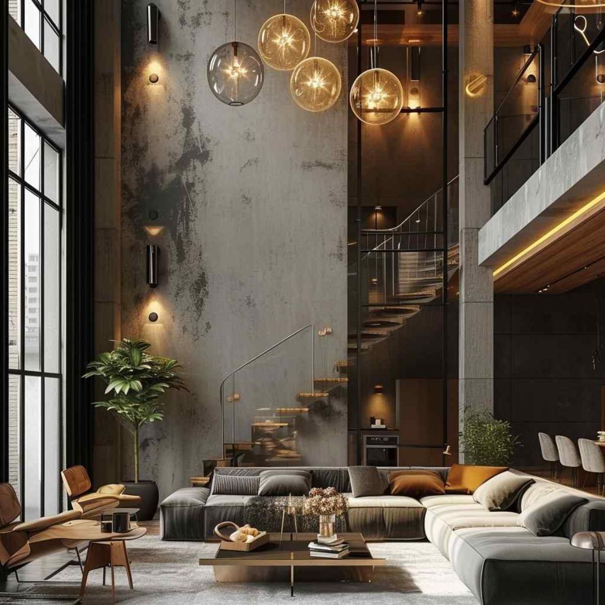 living room industrial