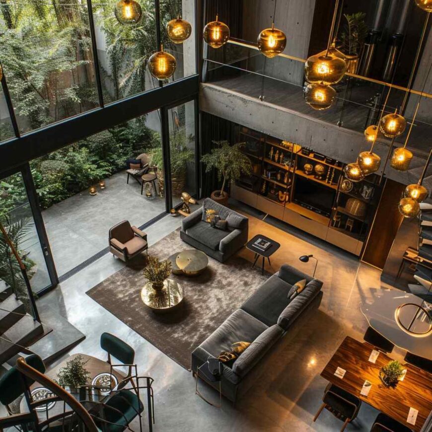 56 Industrial Chic Living Spaces That Redefine Rugged Elegance (Concept ... - Penthouse Living Spaces With Industrial Chic And Art