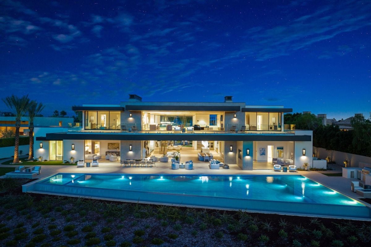 The exterior of the property