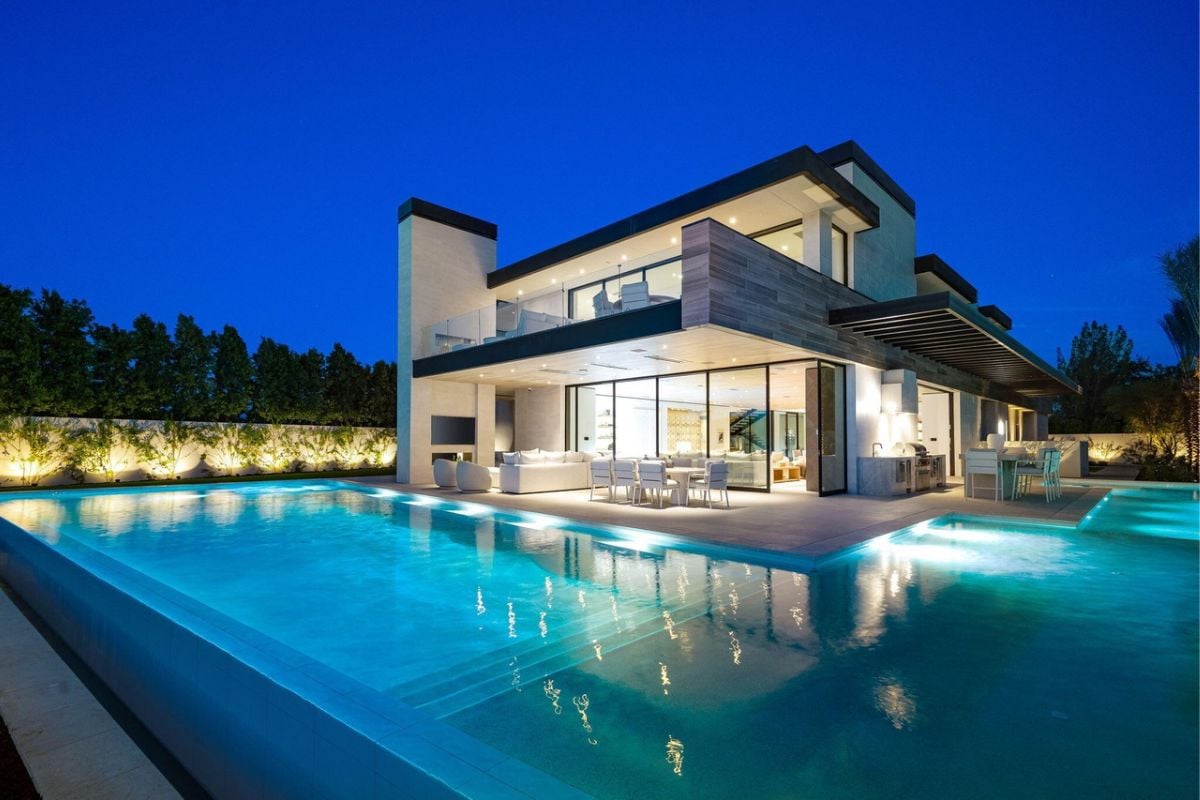 The exterior of the property