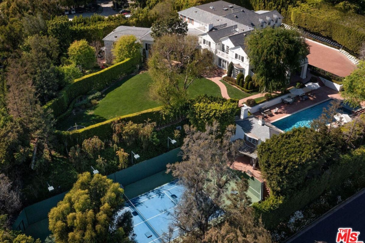 An aerial view of the property.