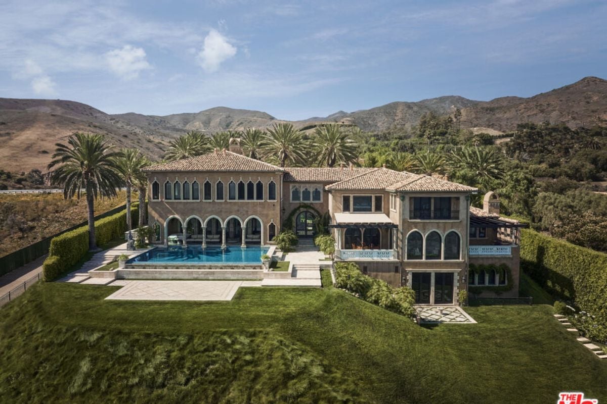An aerial view of the property.