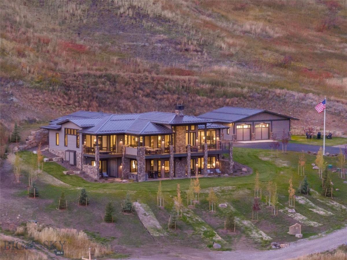 Aerial view of the 5,493 Sq. Ft. Mansion in Bozeman, MT.