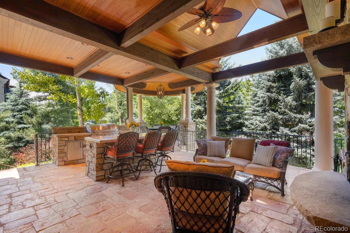 Patio with a grill.