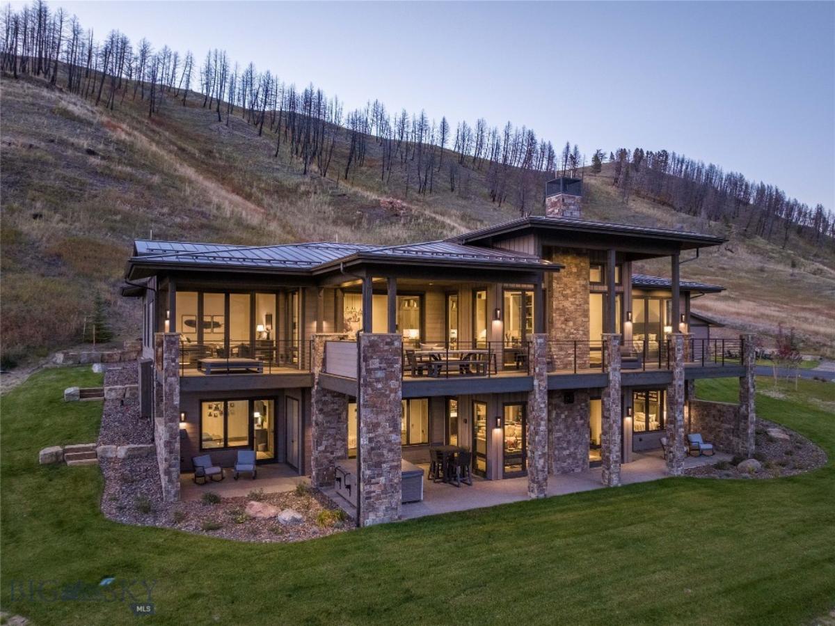 Aerial view of the house.