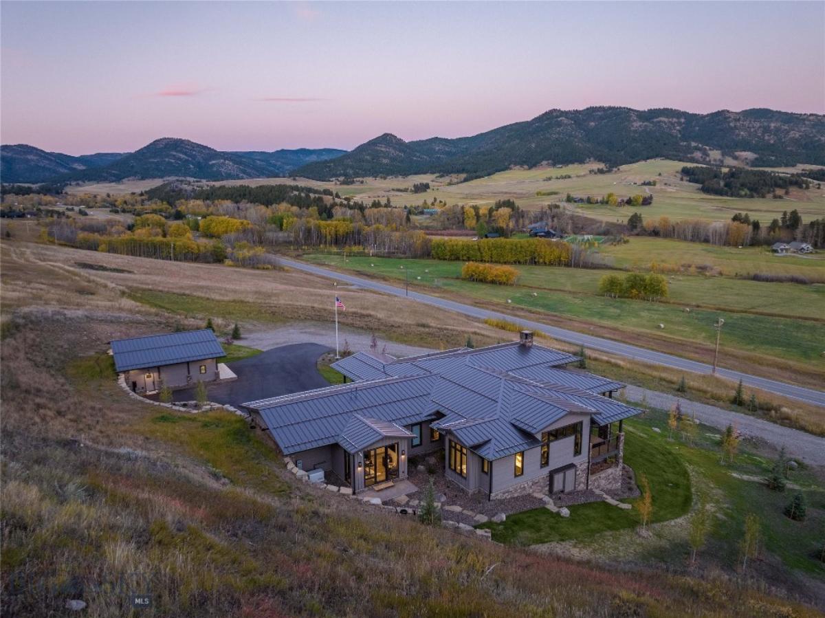 Aerial view of the property.