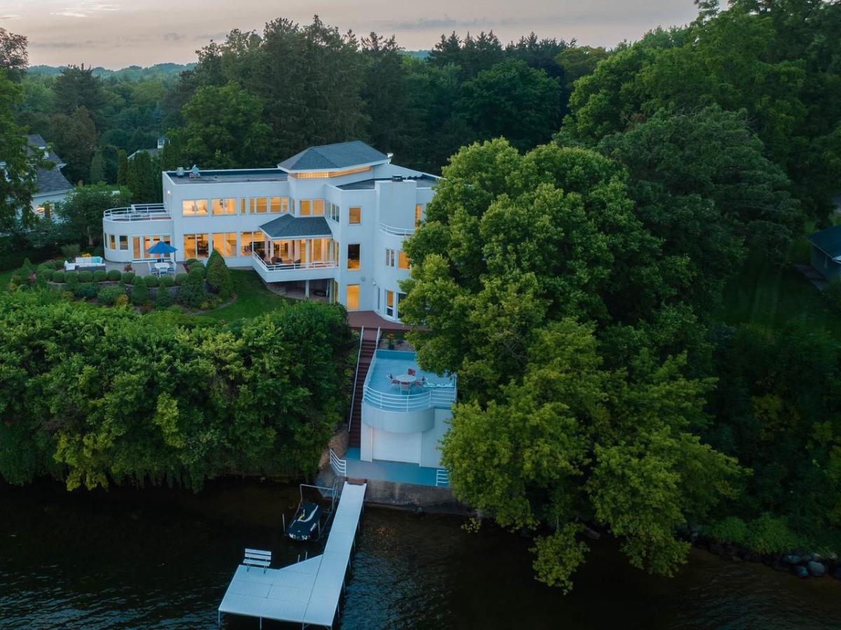 Aerial view of the property.