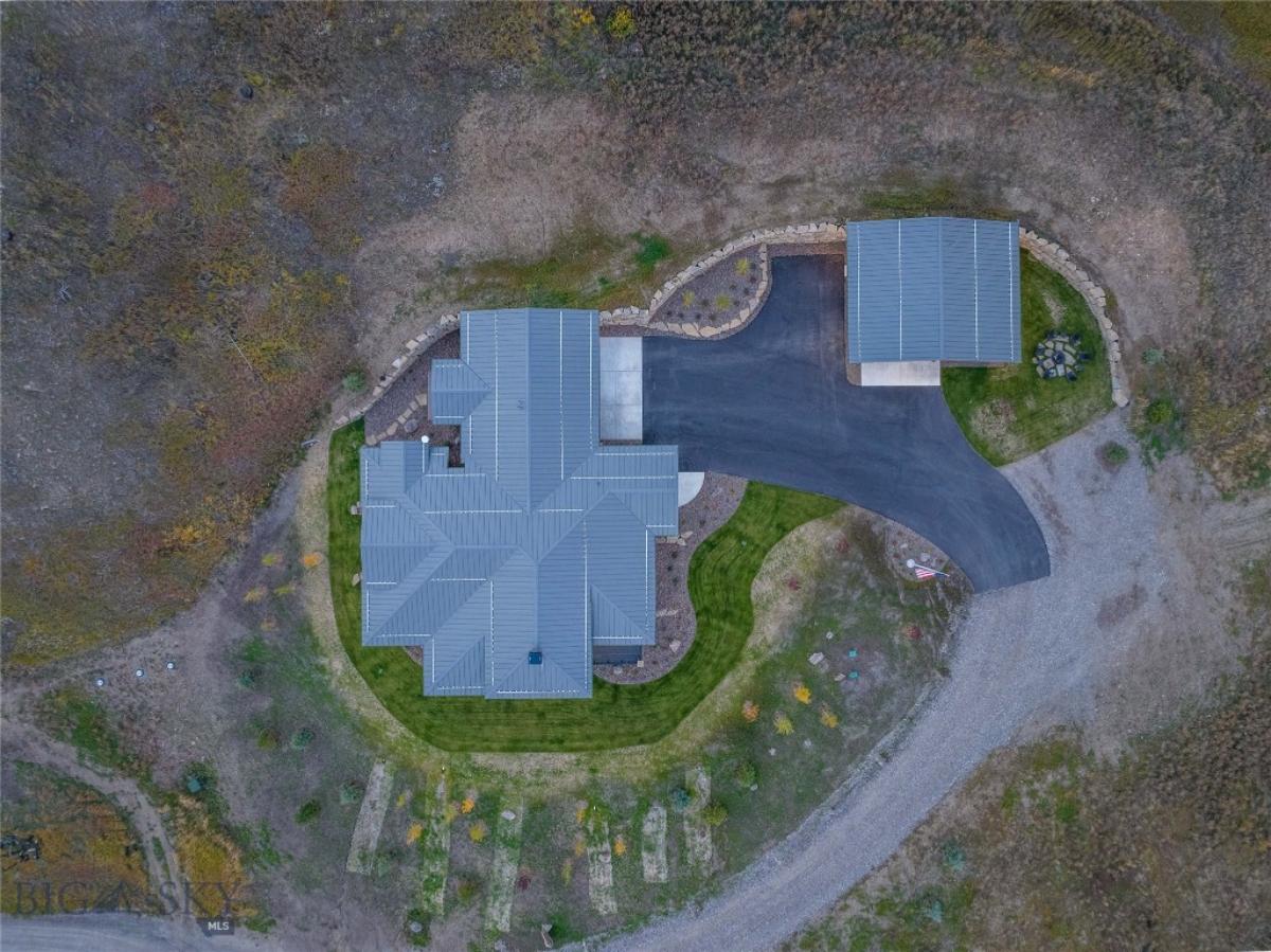 Aerial top view of the property.