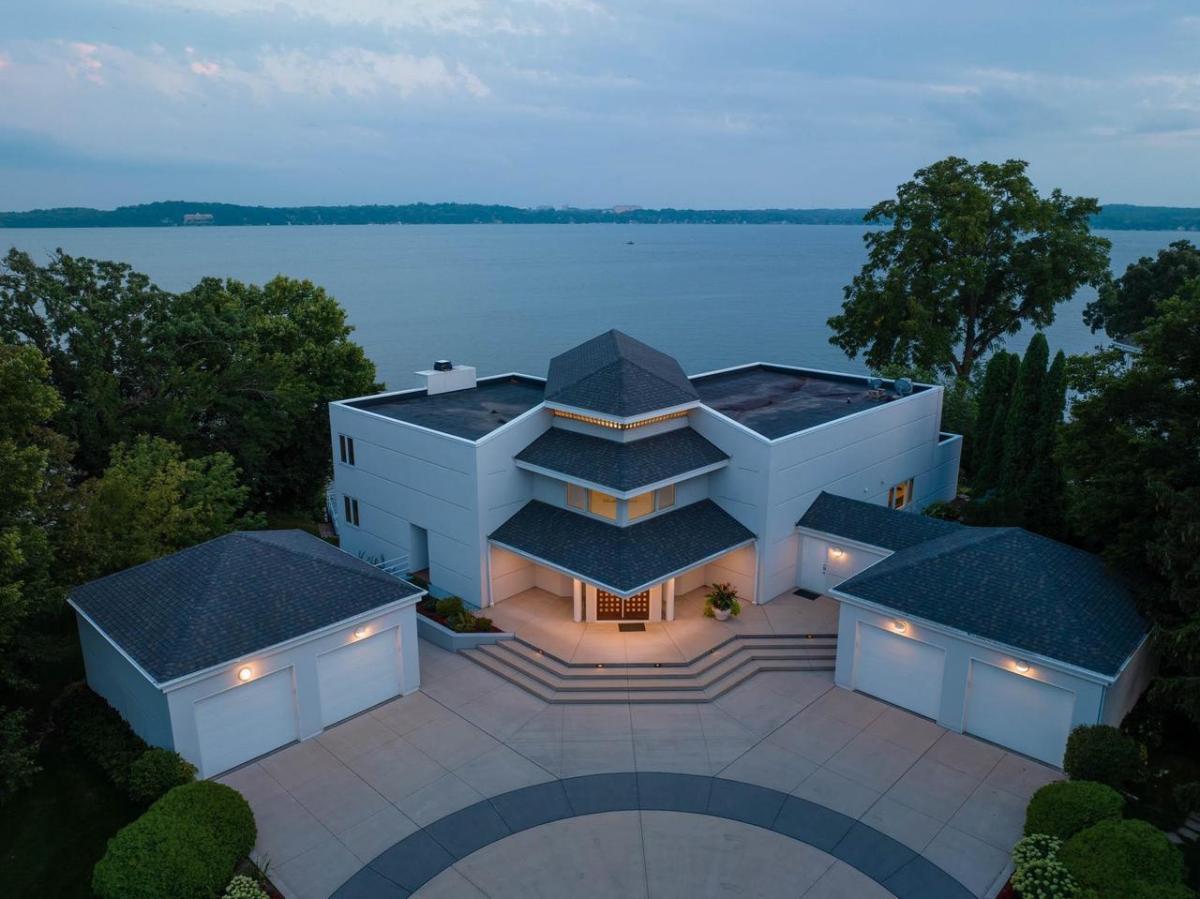 Aerial view of the property.