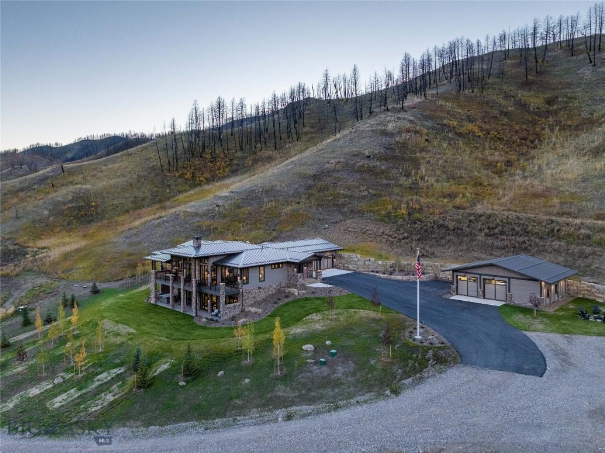 Aerial view of the property.