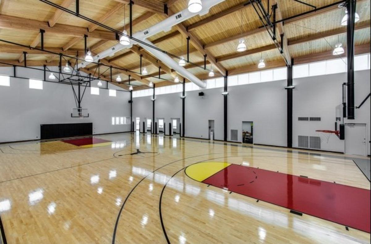 Indoor basketball court