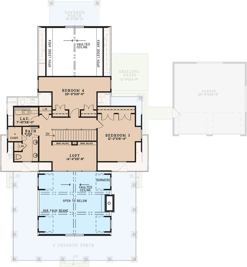 Modern TwoStory 4Bedroom Farmhouse with Loft and Wraparound Front