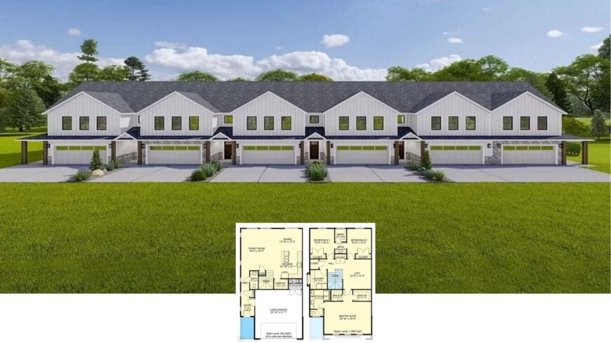 Discover the Sophistication of These Contemporary Farmhouse-Style Townhomes