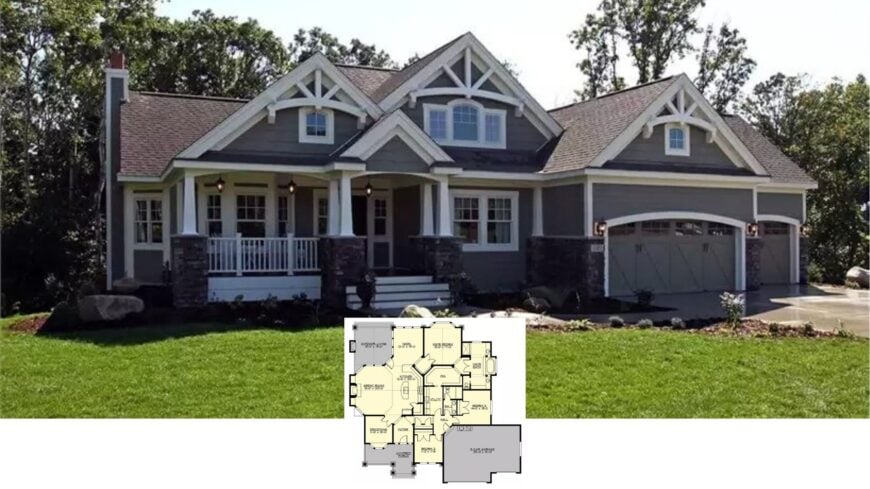 Tour This Stunning Craftsman Home with Intricate Woodwork and Spacious Living
