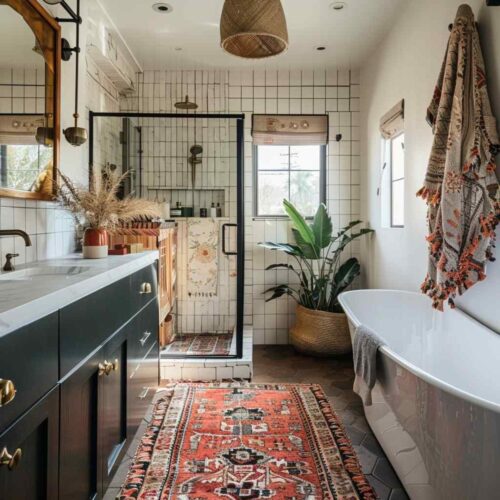 28 Bathroom Ideas Explore the Eclectic Nature of Boho Design (Concept Interiors)