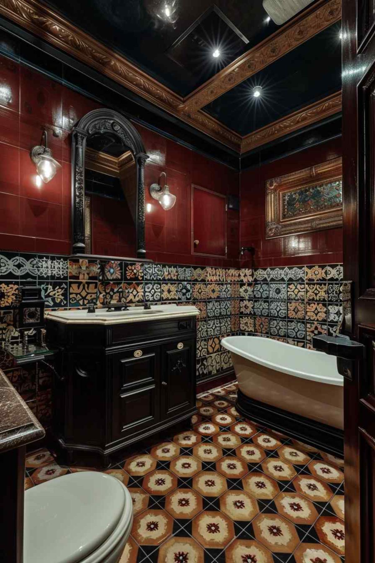 bathroom deco rococo