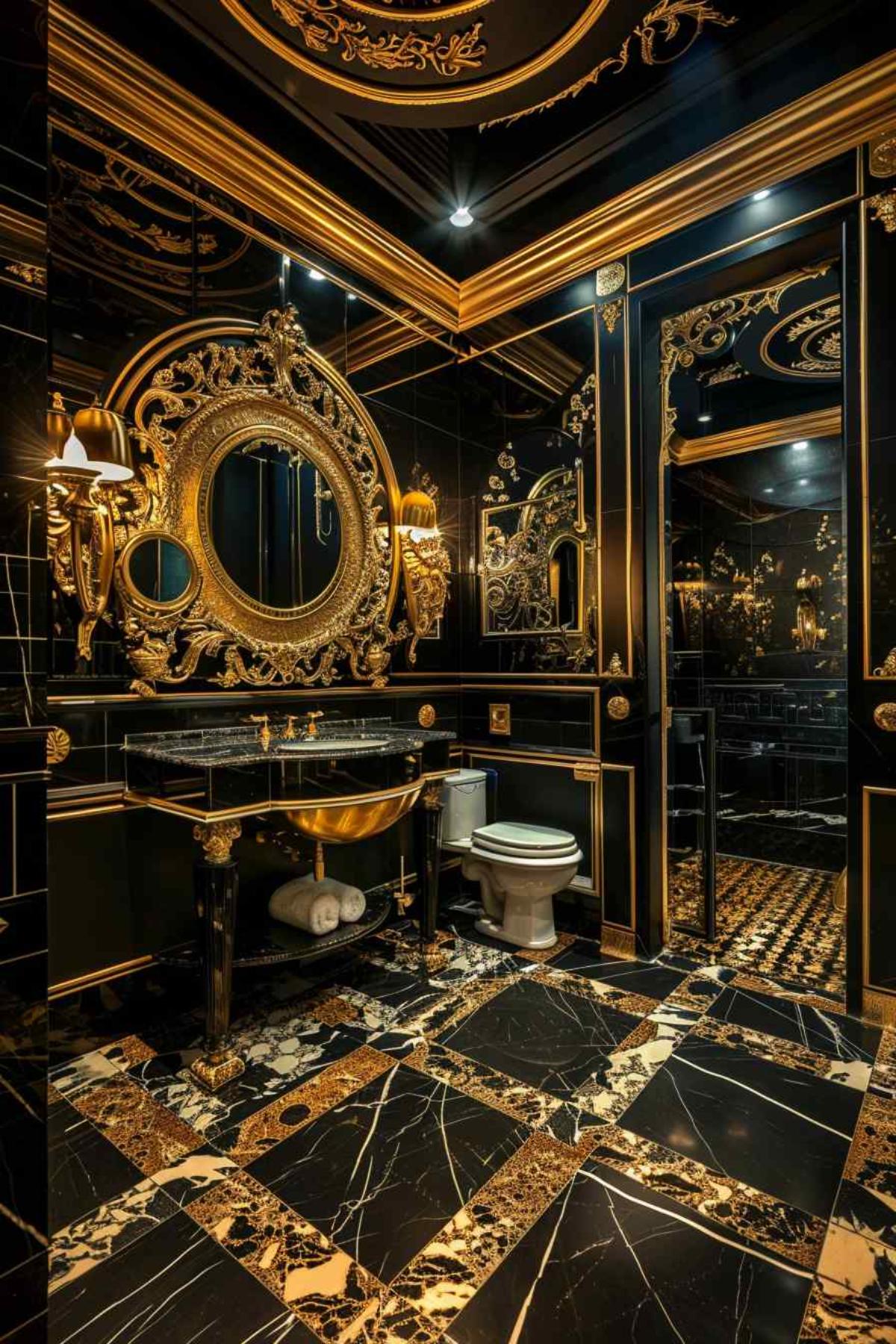 bathroom deco rococo