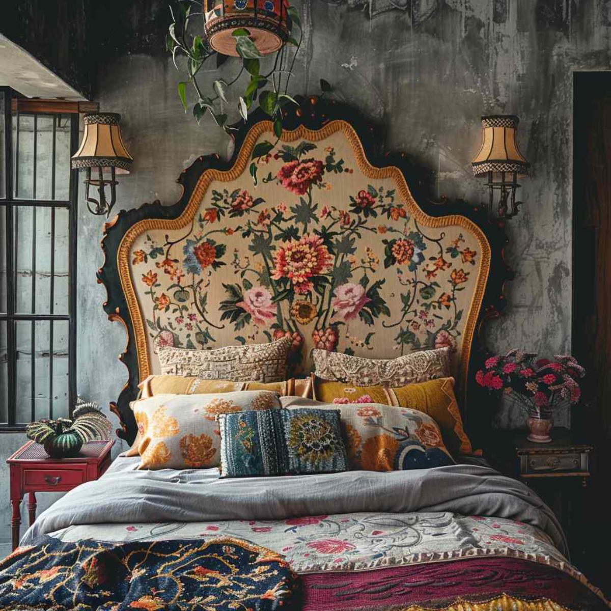 bedroom boho rococo