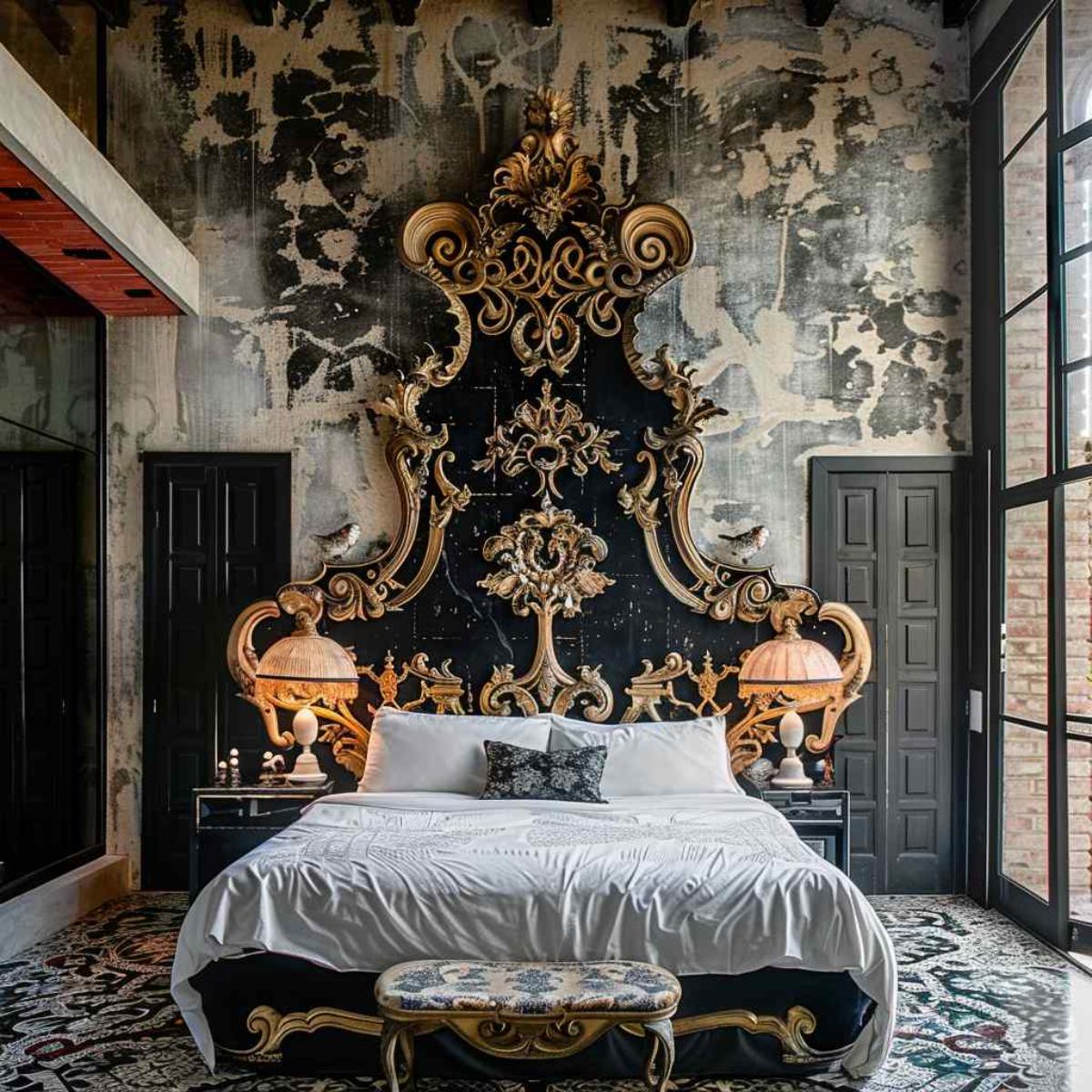 bedroom boho rococo