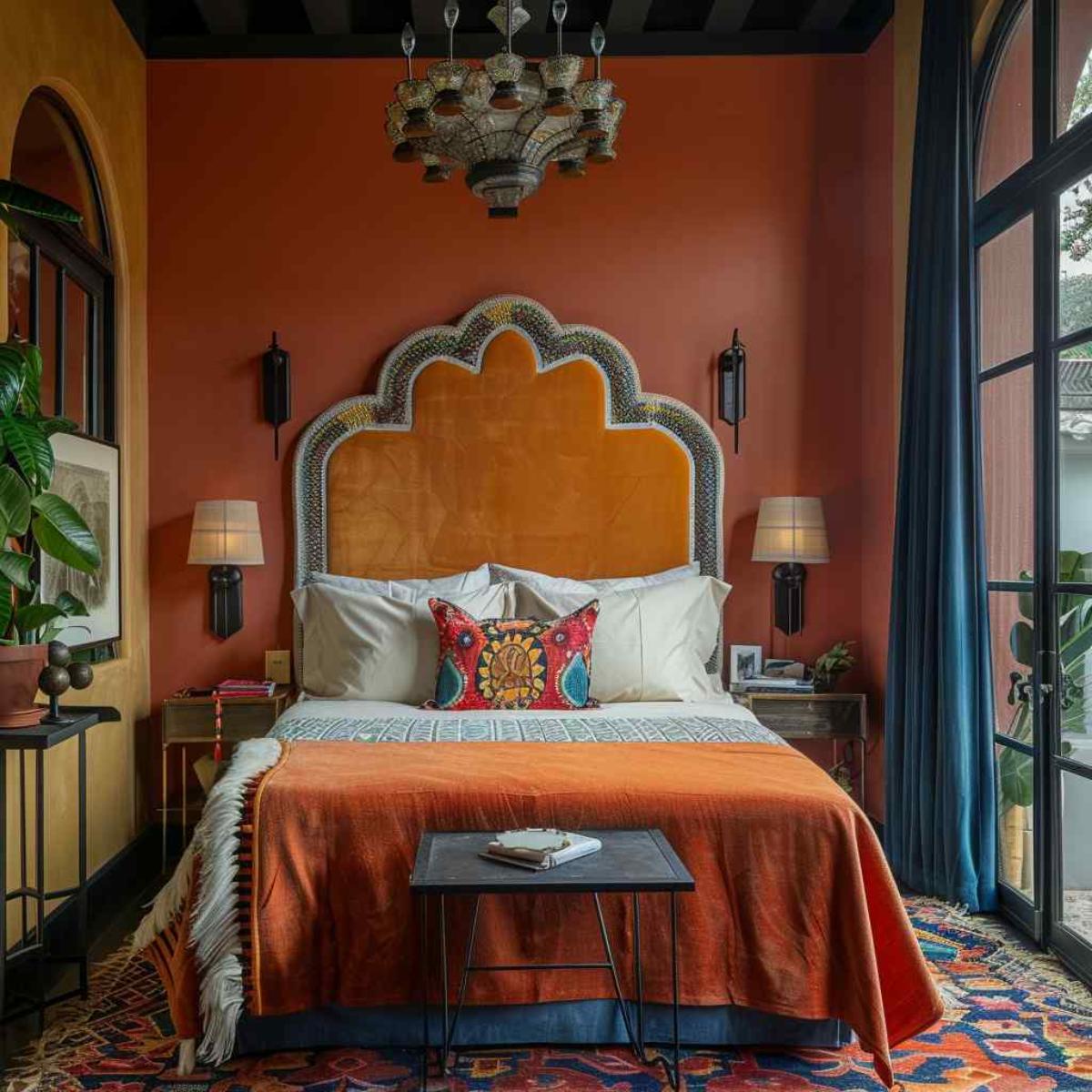 bedroom boho rococo