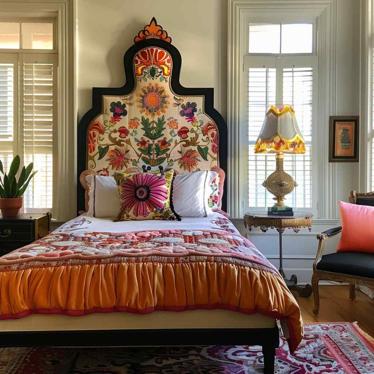 bedroom boho rococo
