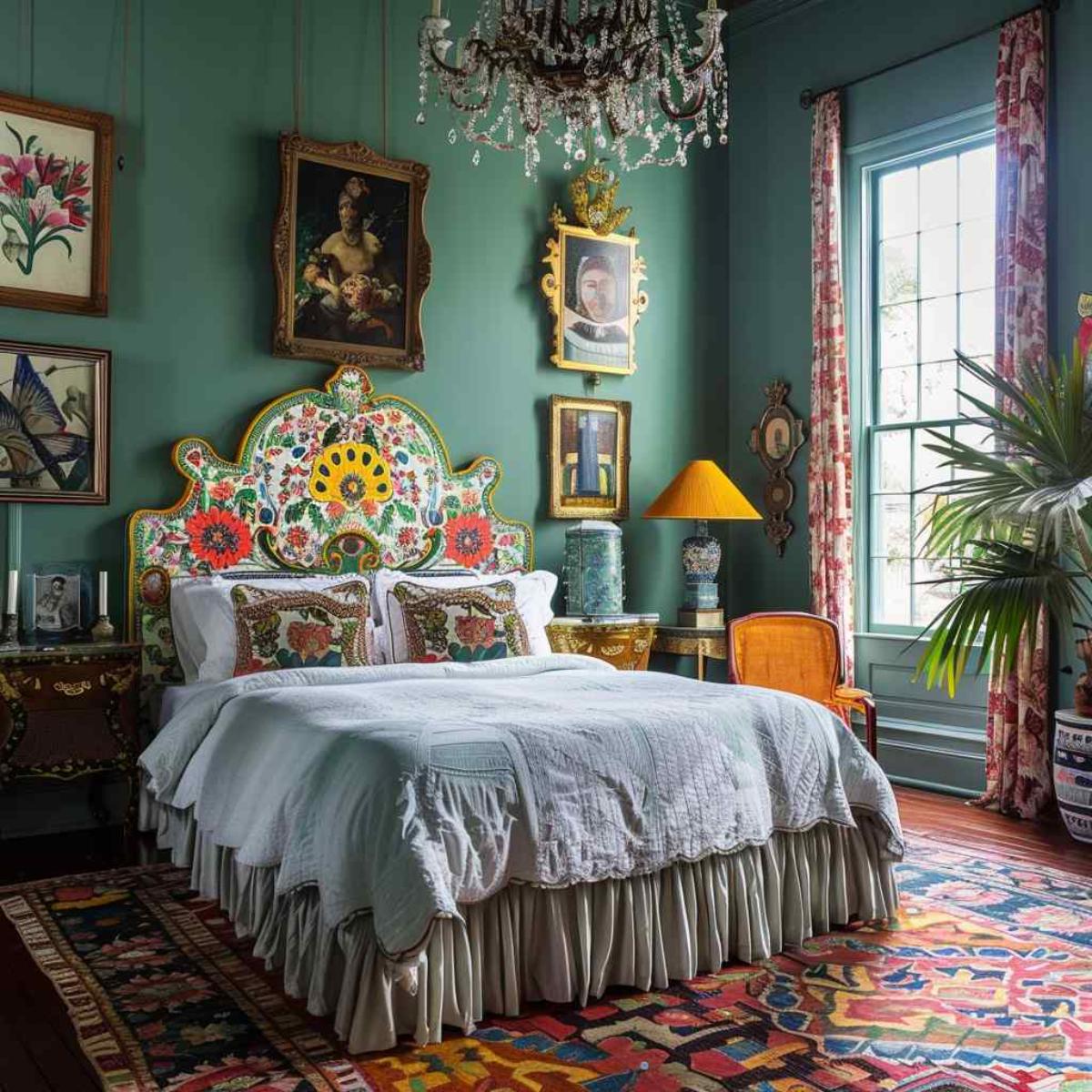 bedroom boho rococo