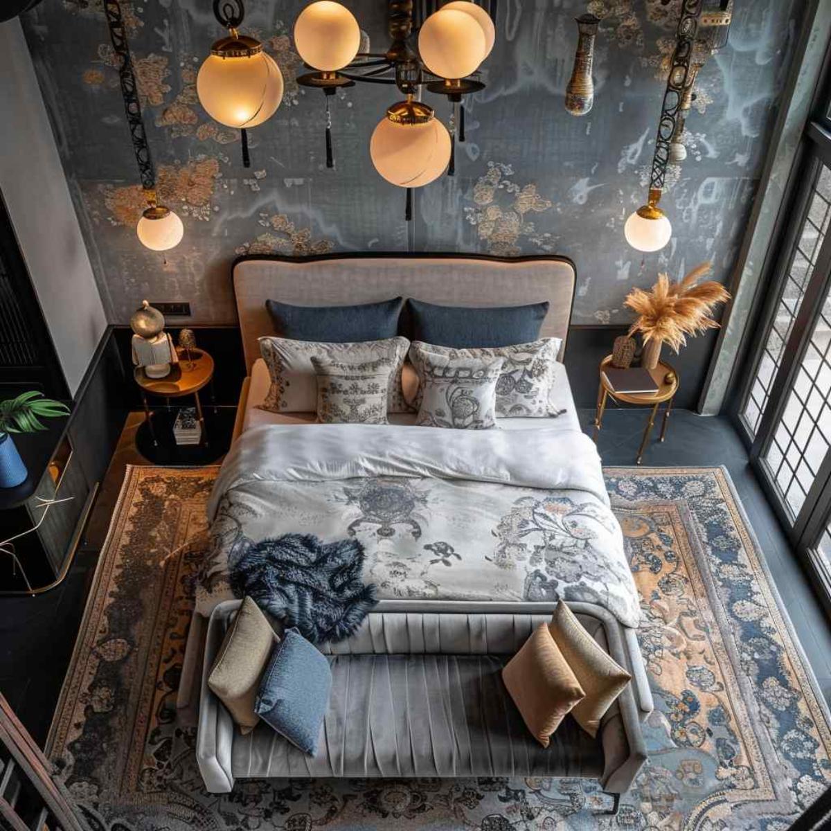 bedroom boho rococo