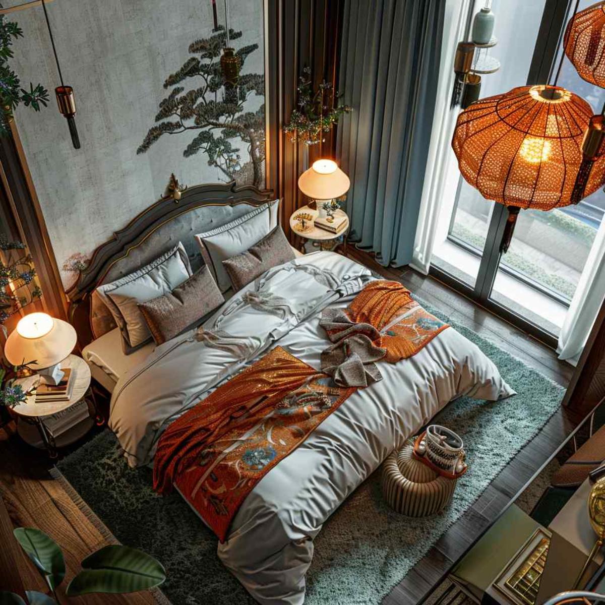 bedroom boho rococo