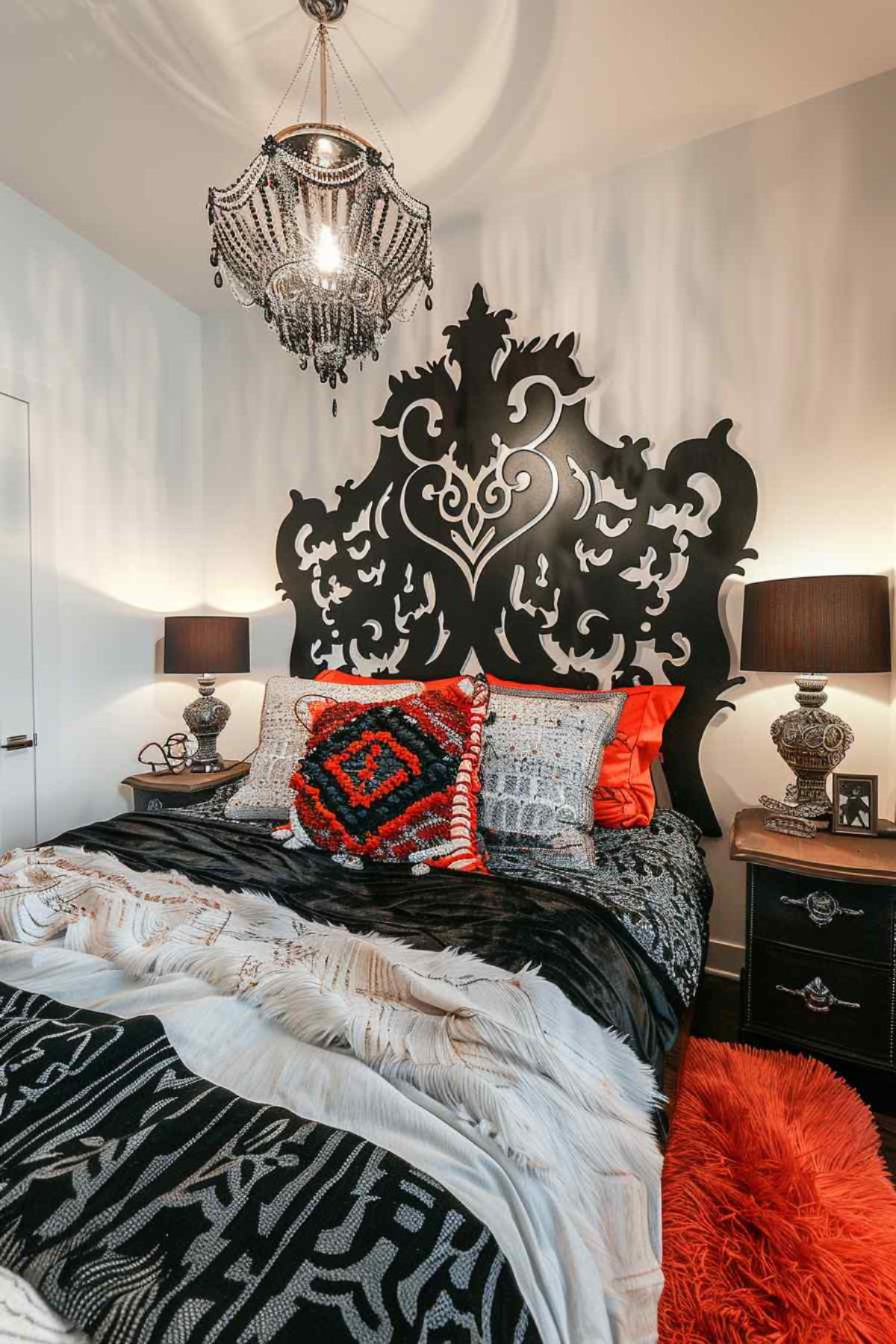 bedroom boho rococo